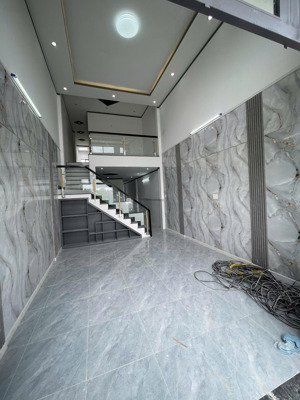 mặt tiền đường nhựa ven sông, nhà gác lửng mới xây, giá cả nhà cả đất 1tỷ400tr siêu đẹp