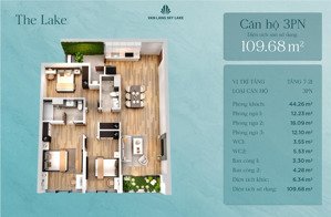 bán căn hộ cao cấp 3 phòng ngủ vị trí đắc địa, tiện ích 5 sao