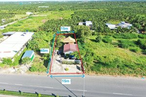 cần bán đất mặt tiền 15m đường huỳnh tấn phát, gần kcn giao long, có sẵn văn phòng