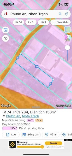 bán đất tại phước an, nhơn trạch, đồng nai, dt 6mx25m, giá siêu tốt, giao dịch ngay trong ngày