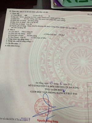 bán nhà riêng 9 tỷ vnd, chính chủ ngay tại trung tâm quận thanh khê, đà nẵng