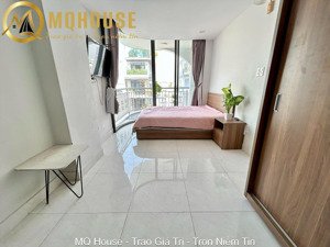cho thuê căn hộ studio ban công full nội thất toà nhà thang máy hầm xe rộng - gần ngã tư phú nhuận