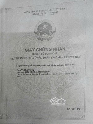 bán nhà đất riêng tại nguyễn tri phương, hòa thành, tây ninh, giá cực chất 11,9 tỷ, 384,8 m2