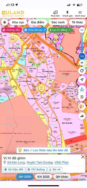 cần bán lô đất đẹp 121m xã kim long, tam dương, vĩnh phúc gần chợ, trường học. 1.2.3, sân bóng