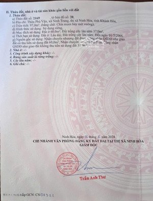 bán nhà riêng 97 m2 tại thôn phú văn, xã ninh trung, thị xã ninh hòa, tỉnh khánh hòa