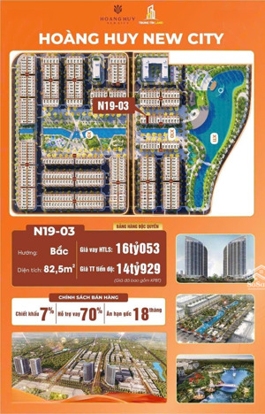cần bán căn dự án hoàng huy new city. thích hợp kinh doanh, buôn bán, đầu tư