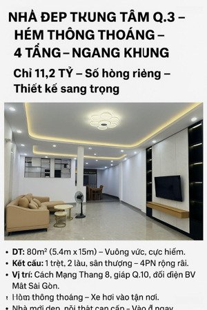 bán biệt thự 4pn, 4wc tại cách mạng tháng tám, p 10, q3, hcm, giá 11,2 tỷ