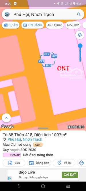 chủ kẹt tiền bán gấp lô đất mt nguyễn hữu cảnh ngang 30m đối diện 56ha của taekwang, giá đầu tư