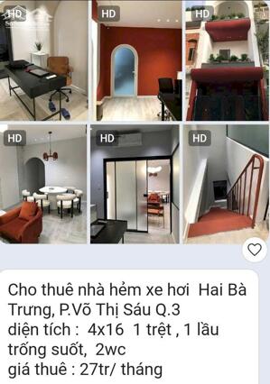 CHO THUÊ NHÀ HẺM XE HƠI TẠI TP HỒ CHÍ MINH, GIÁ CHỈ TỪ 27TR/TH. LH:0934005382, 0372931444