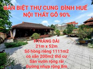 BÁN RẺ BIỆT THỰ GỖ CUNG ĐÌNH HUẾ P.TRẢNG DÀI, SỔ HỒNG THỔ CƯ, ĐƯỜNG NHỰA RỘNG 8m THÔNG THOÁNG