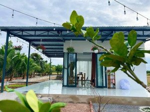 nhà vườn nghỉ dưỡng sẵn vườn sầu riêng trái cây, đầy đủ tiện ích ra gấp 405tr nhà mới