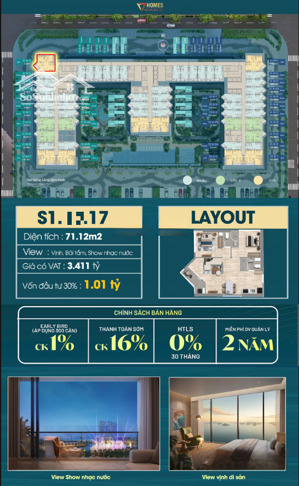 suất ngoại giao 2pn view vịnh hạ long, show nhạc nước dự án sky m giá 2,8 tỷ sổ đất lâu dài
