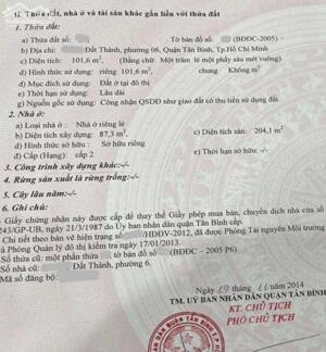 104m2 ĐẤT THÁNH, HXH 5M thông, 3 tầng, 5PN, hơn 9 tỷ