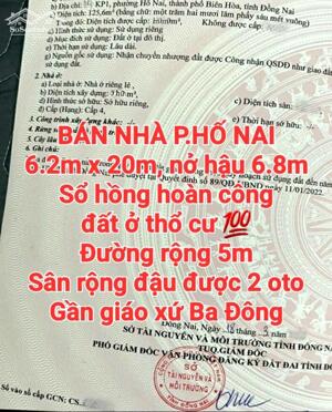 BÁN RẺ NHÀ HỐ NAI, SỔ THỔ CƯ ĐƯỜNG RỘNG 5m SÂN ĐẬU 2 OTO GẦN GX 3 ĐÔNG