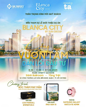 bán căn hộ nghỉ dưỡng tại blanca city, giá dự kiến từ 3,5 tỷ bàn giao full nội thất
