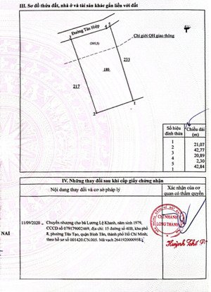 đất nền tân hiệp, long thành đn, diện tích 936,6 m2. chính chủ shr