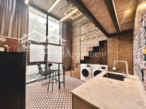 cho thuê phòng trọ gác cao - full nội thất - giặt sấy riêng - thang máy - khu etown quận tân bình