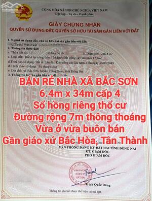 BÁN RẺ NHÀ ĐẤT XÃ BẮC SƠN, SỔ HỒNG THỔ CƯ ĐƯỜNG RỘNG 7m BUÔN BÁN GẦN GX BẮC HÒA