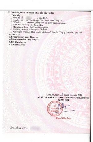 bán lô đất kho xưởng 30.000m2 tại khu công nghiệp long hậu, cần giuộc, long an
