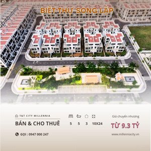 giỏ hàng chuyển nhượng biệt thự song lập dự án t&t city millennia, long hậu - giá bán từ 8.5 tỷ