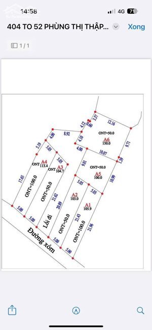 bảng hàng 6 ô F0 - Khu 12 Lam Sơn Tam Nông Phú Thọ