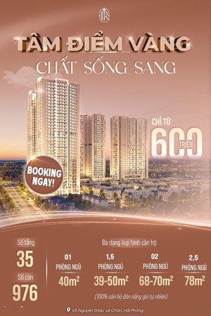 rose residence - giá chỉ từ 1tỷ5 cho một căn hộ cao cấp hải phòng