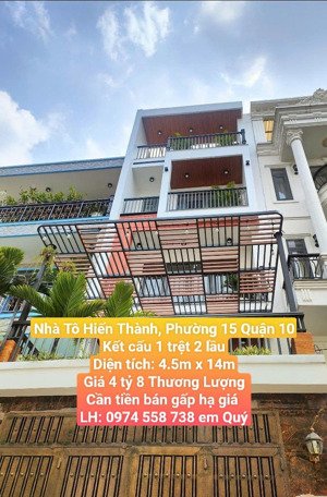 đầu tư cho thuê giá chưa tới 4tỷ8 vị trí trung tâm tô hiến thành quận 10 cho thuê 25 triệu/ tháng