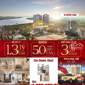 hot quỹ căn studio cuối cùng. chỉ 1,2 tỷ, thanh toán 11 đợt, ck lên đến 7%. hỗ trợ vay vốn 70%