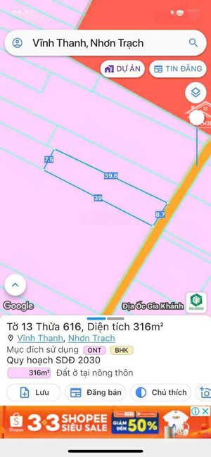 chính chủ gửi bán lô đất đẹp ngay khu vực phòng không xã vĩnh thanh. chỉ 10tr/m2