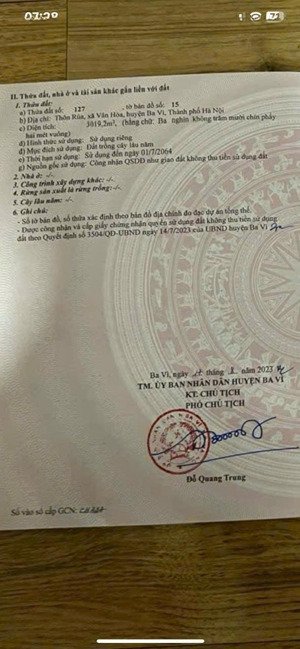 bán lô đất diện tích 3019,2 m2 tại thôn rùa, vân hòa, ba vì, hà nội