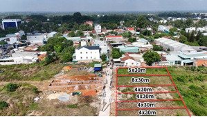 bán 20 lô đất giá f0 ngay tp. thủ dầu một diện tích 8x30m 4x30m 5x30m