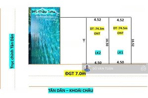bán đất tân dân, khoái châu, hưng yên, giá thỏa thuận, 74.6m2, hàng hiếm tại view đẹp
