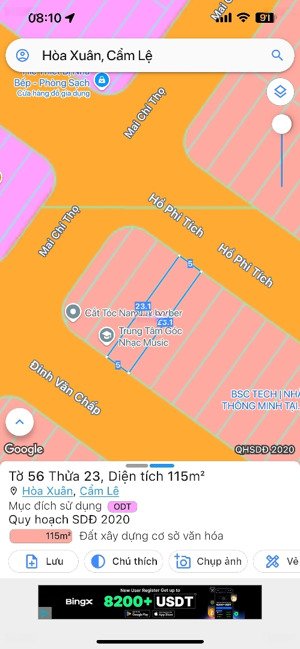 cần bán 115m2 đất 2 mặt tiền trước sau, đảo 2 hoà xuân, cẩm lệ