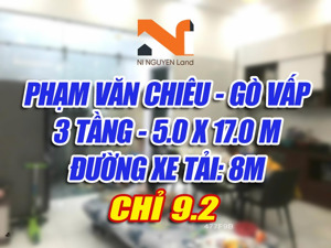 bán nhà mặt tiền đường 8m, đẹp kd đa ngành nghề 85m2 (5x17) 3 tầng, 4 phòng ngủ