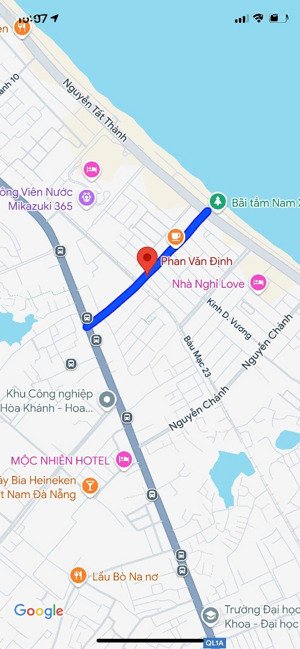bán đất (ngang 6m) mặt tiền đường 10m5 phan văn định thông biển nguyễn tất thành, 138m2