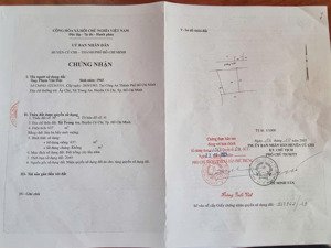 bán đất full thổ cư 150m2 giá 6.5 tỷ chính chủ gửi xã trung an, củ chi