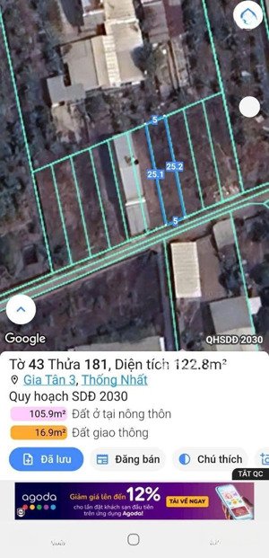 đất thổ cư shr dt: 122m2 giá bán gấp chỉ 620tr bao sổ sách. lh: 