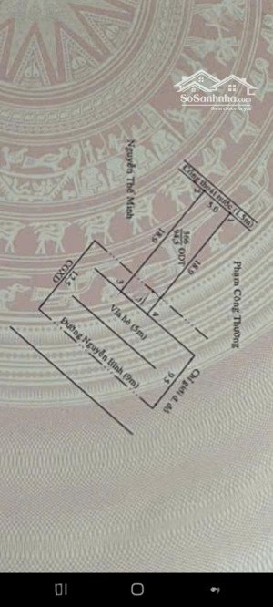 nhà mặt tiền kd đường nguyễn bình, p.hiệp thành, tdm, dt: 5x19, thổ cư: 100%, đường nhựa thông 9m,