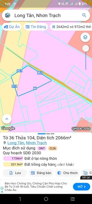 cần bán gấp lô đất 1/lý thái tổ đường ôtô sát ngã tư long tân, có 250m2 thổ cư, giá rẻ để đầu tư