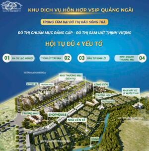 Lô đất đẹp tại Khu Dịch Vụ Hỗn Hợp VSIP Quảng Ngãi