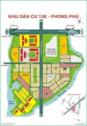 bán lô biệt thự view hồ kdc 13e intresco nguyễn văn linh dt 200 m² giá 42tr/ m²