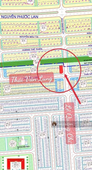cần bán lô góc 2 mt lê quảng chí - thái văn lung vị trí đắt địa dt lên đến 257m2 - hoà xuân