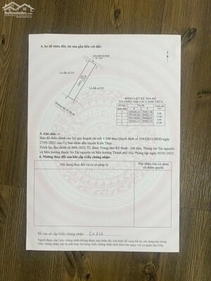 Bán lô đất đấu giá Tân Trào, Kiến Thụy, Hải Phòng - đón đầu Cụm Công Nghiệp KIẾN THỤY - HẢI PHÒNG