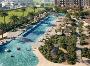 Qũy căn VIP view bể bơi, công viên Empire Park, bắn pháo hoa Venice - LH 0979536288