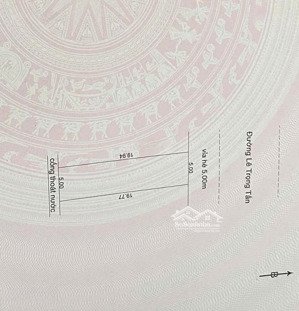 bán đất mặt tiền đường (10.5m) lê trọng tấn, quận cẩm lệ - dt 5x20m, giá 3,9 tỷ tl