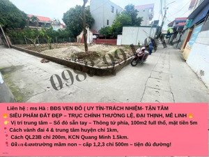 lô đất trục chính thường lệ, đại thịnh mê linh cam kết bán đúng giá chủ thu