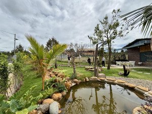 nhà vườn nghỉ dưỡng gần sân bay liên khương. đức trọng, lâm đồng view hồ 2 mặt tiền