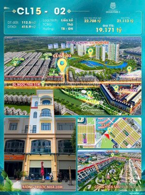 shophouse 112m chà là trục thông tới 30 toà chung cư - sổ vĩnh viễn - vinhomes ocean park 2