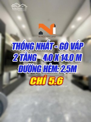 bán nhà mới xây 54m2 phong cách châu âu giá mềm ngay trục thống nhất, gò vấp