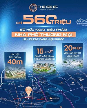 đất nhà phố the 826ec (saigon village giai đoạn 2 - long an